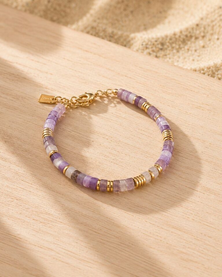 bracelet olivine améthyste