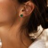 boucles d'oreilles emllo malachite bohm paris