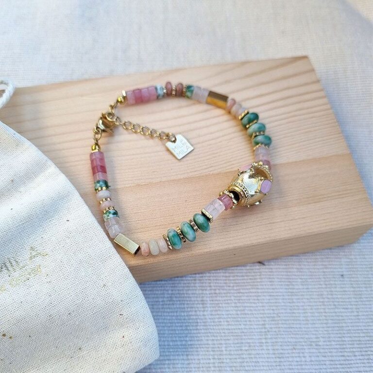 Bracelet Gri-Gri Jaspe & Quartz