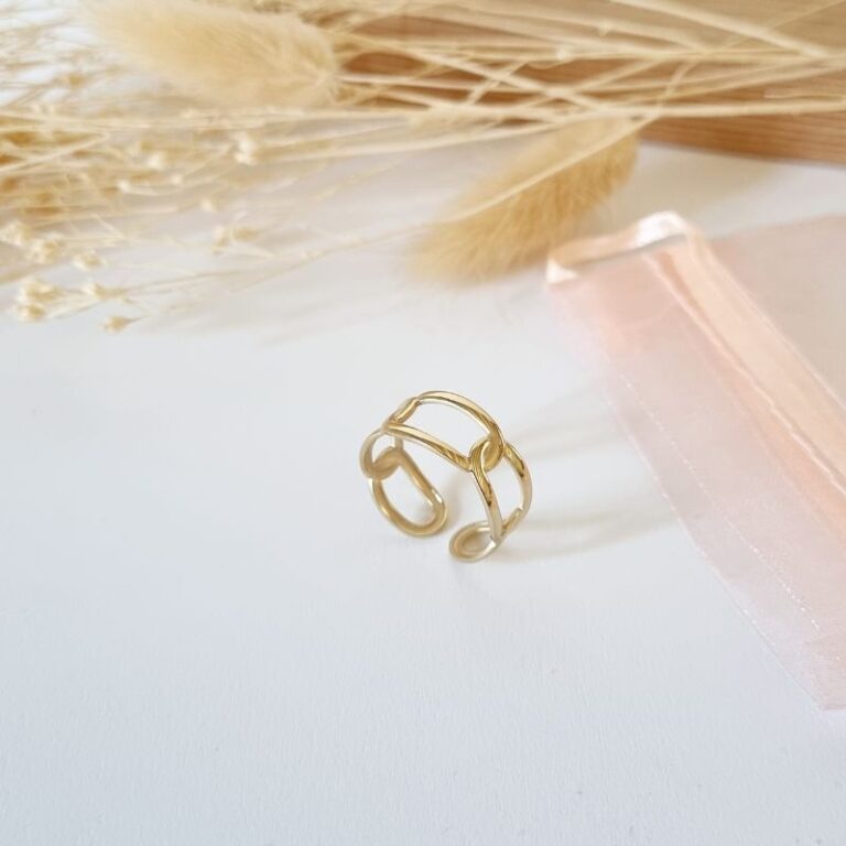 Bague maille ovale ajourée