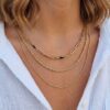 collier multirang perles noires collier multirang perles noires