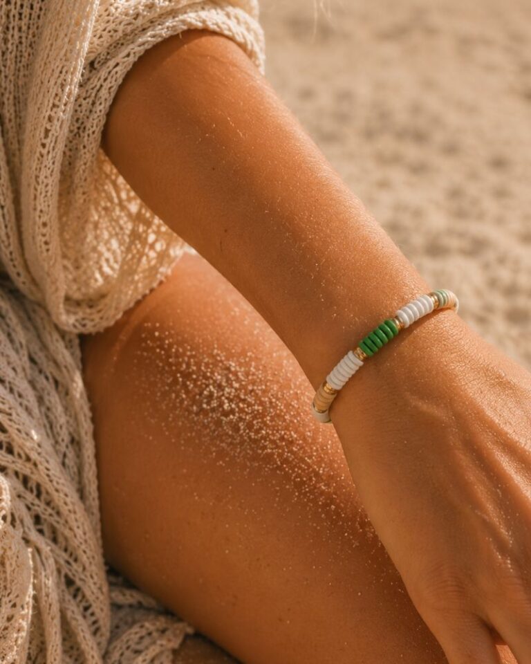 bracelet shera vert/beige bracelet shera vert/beige