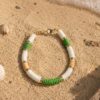 bracelet shera vert/beige bracelet shera vert/beige