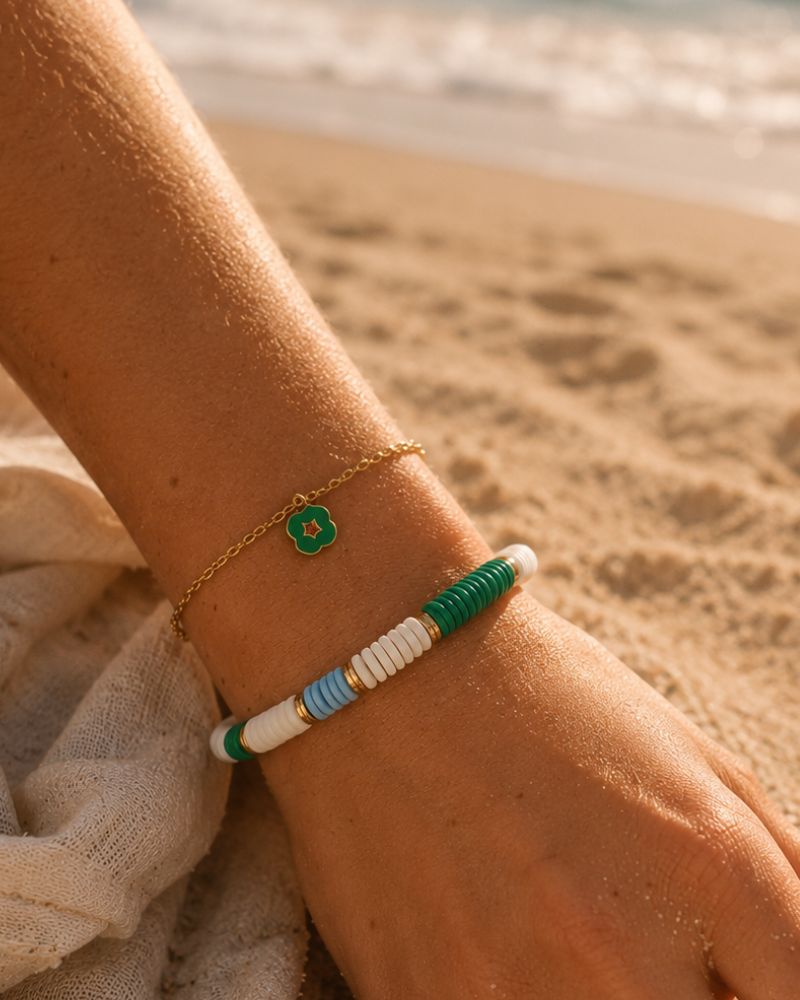 bracelet shera vert/bleu