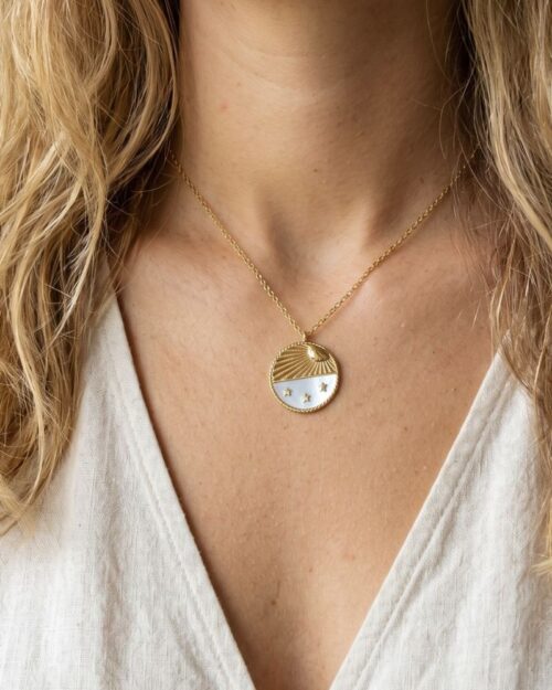 collier solaire étoiles nacre