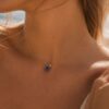 collier emllo lapis lazuli collier emllo pendentif lapis lazuli et acier inoxydable