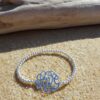 bracelet perles argent 925 médaille arabesque LOVE