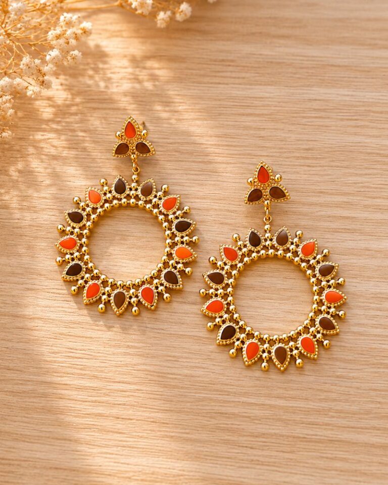 boucles d'oreilles tournesol email mile mila