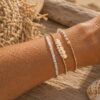bracelet multirang nacre et sequins bracelet multirang nacre et sequins