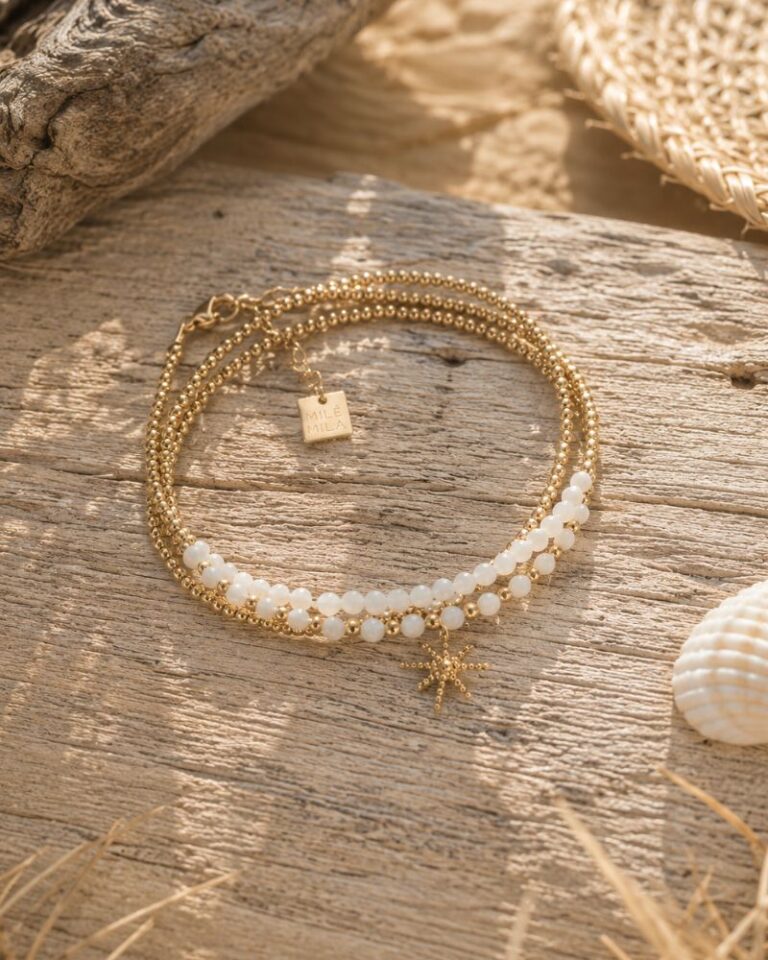 bracelet multirang nacre & constellation bracelet multirang nacre & constellation