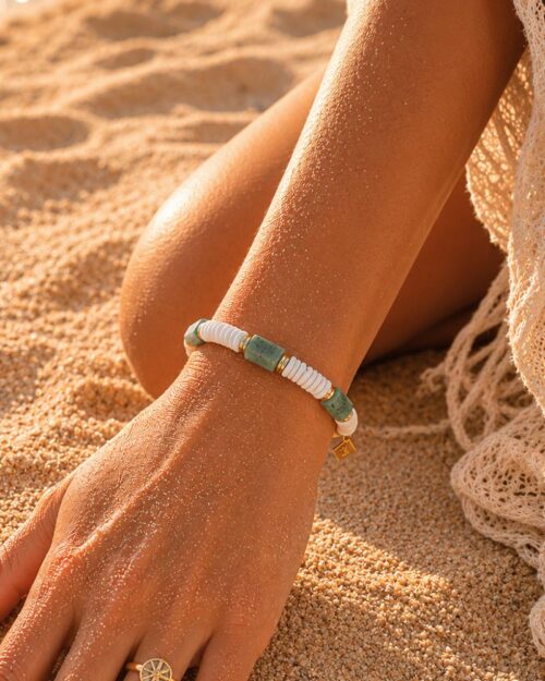 bracelet nola agate verte bijou d'été