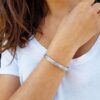 Bracelet jonc argent 925 motif ronds