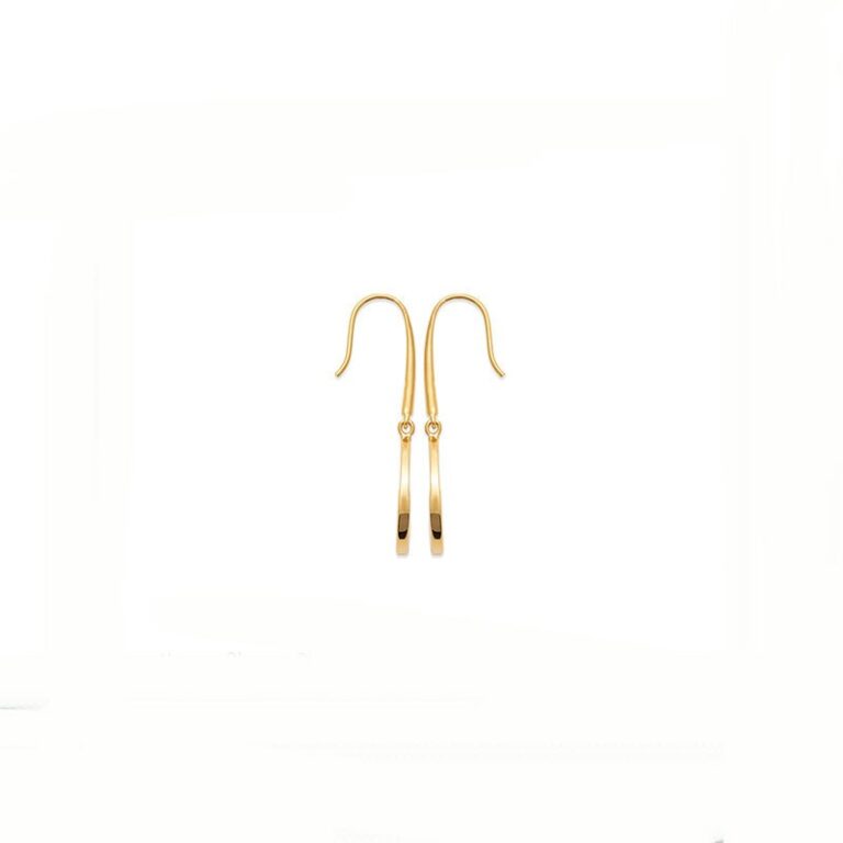 boucles d'oreilles plaqué or médaille motif végétal et nacre véritable