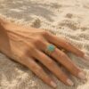 bague taya amazonite bague taya pierre amazonite et acier inoxydable bijou bohm paris
