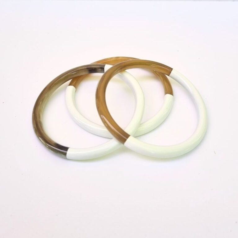 Bracelet corne de buffle blanc Bracelet corne de buffle blanc