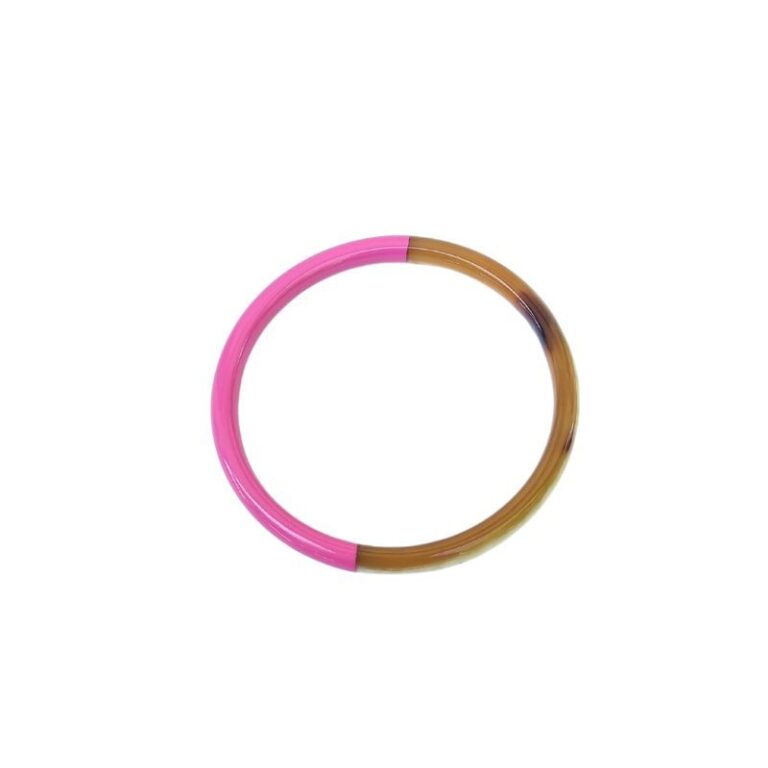 Bracelet corne de buffle fuchsia