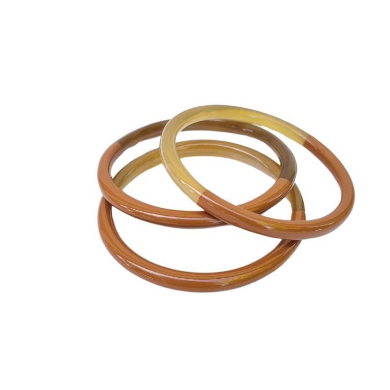 Bracelet corne de buffle camel