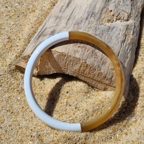 bracelet jonc corne de buffle blanc