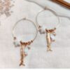 boucles d'oreilles créoles mer et coquillages mile mila