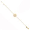 Bracelet medaillon soleil zircon blanc