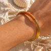 bracelet corne de buffle camel