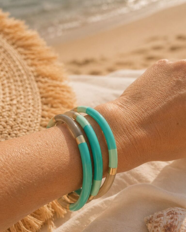 Bracelet corne naturelle Mint