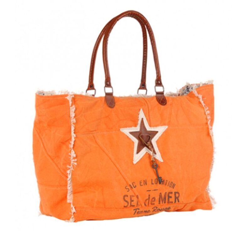 Sac cabas plage Sel de Mer Orange