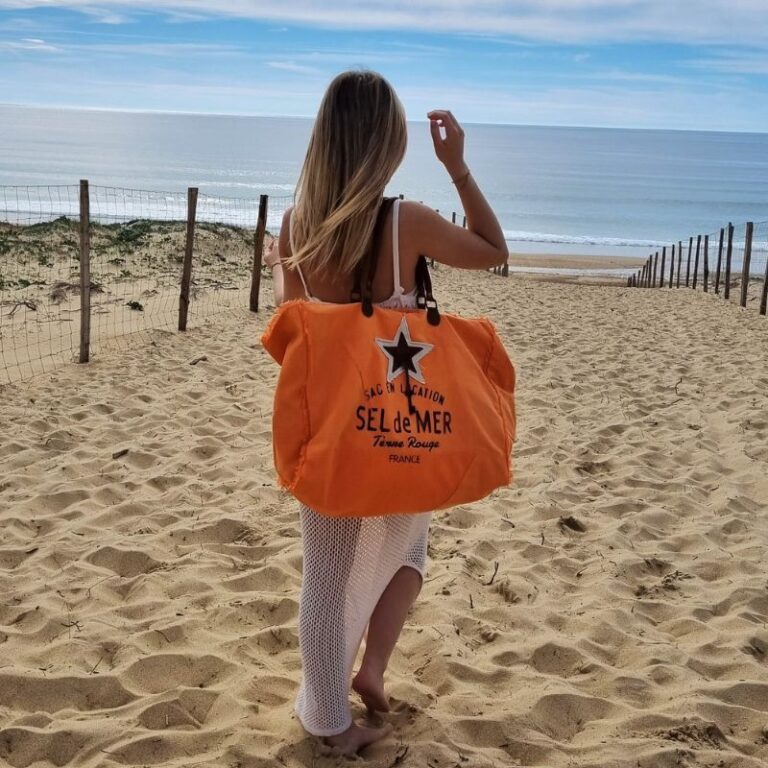 Sac cabas plage Sel de Mer Orange