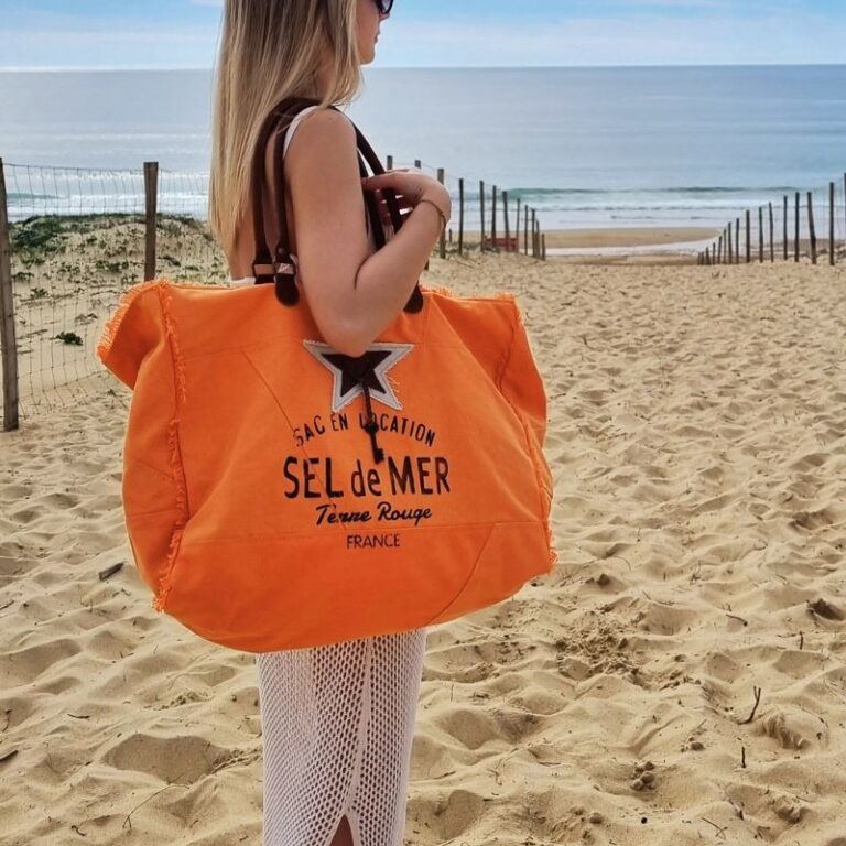 Sac cabas plage Sel de Mer Orange