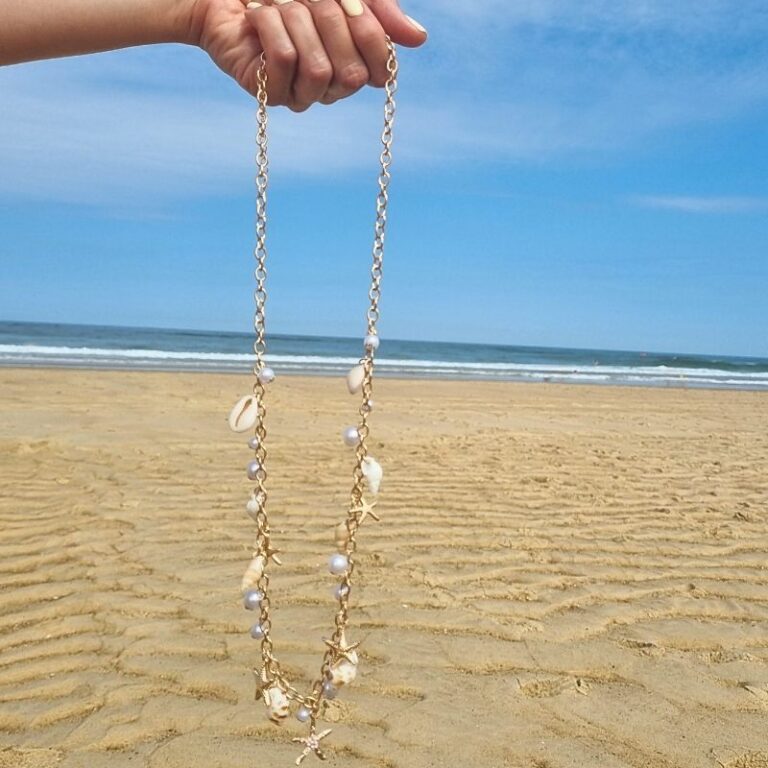 Collier sautoir coquillages Collier sautoir coquillages