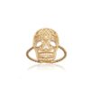 Bague Skull plaqué or