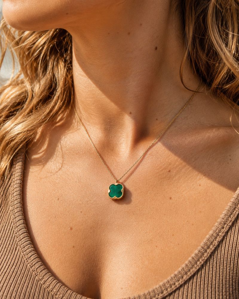 collier lloyd agate verte