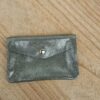 porte monnaie daim pailleté kaki