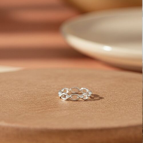 bague pour femme en argent 925 maille chaine