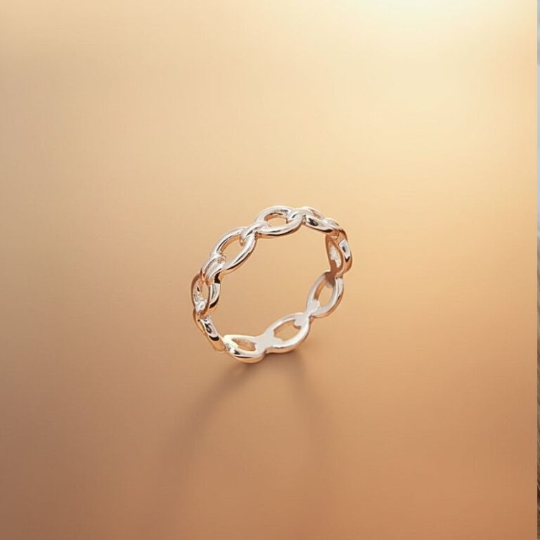 bague pour femme en argent 925 maille chaine