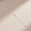 Bracelet argent 925 pierre teintée morganite