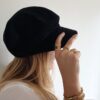 casquette velours fin noir