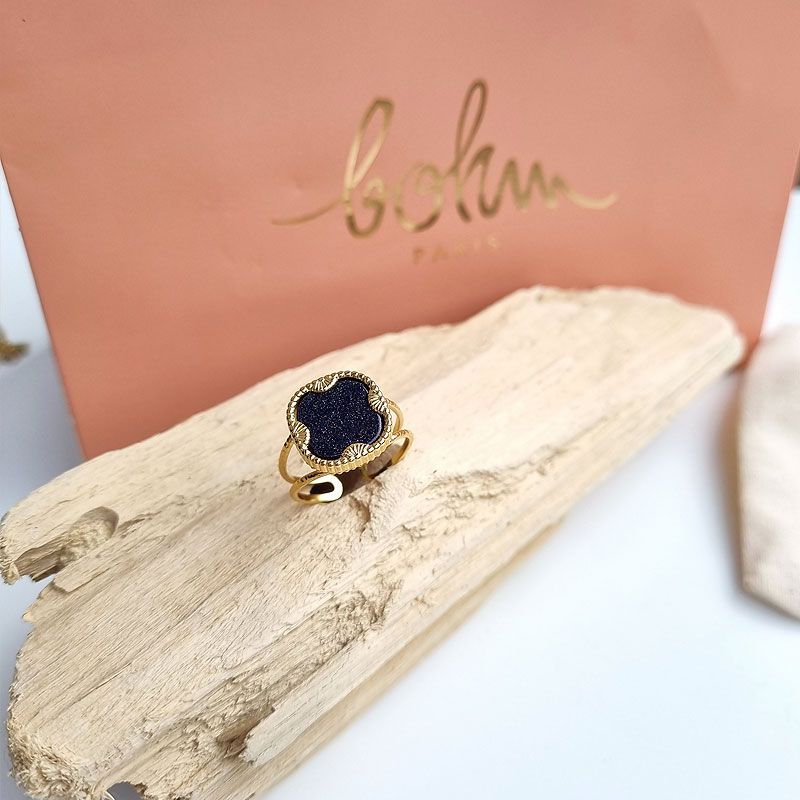 bague lloyd pierre sable bleu