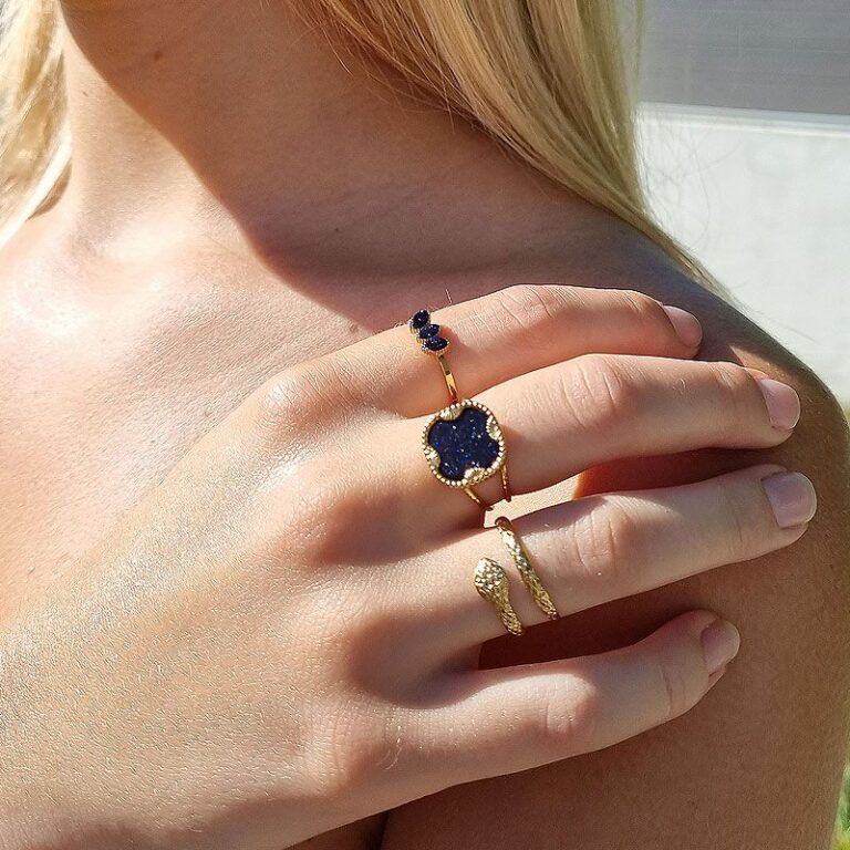 bague pierre de sable bleu bague pierre de sable bleu