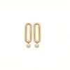 boucles d'oreilles plaqué or anneau avec zirconium blanc bijou élégant et discret