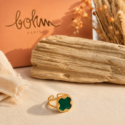 bague lloyd agate verte marque bohm paris