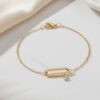 Bracelet plaqué or femme avec zirconium chic Zosha Collection