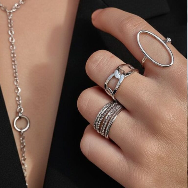 bague pour femme en argent 925 rhodié forme ellipse