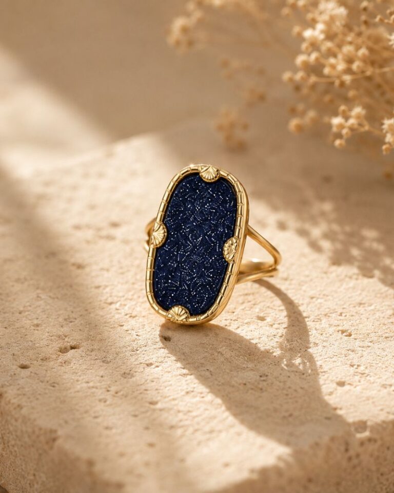 bague zelda pierre de sable bleu