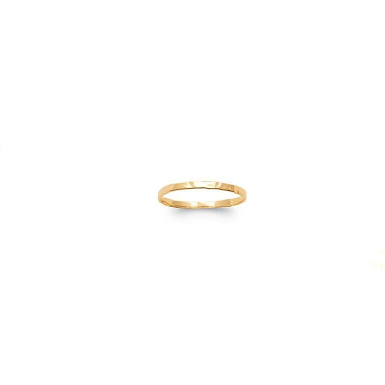 Bague Or anneau martelé