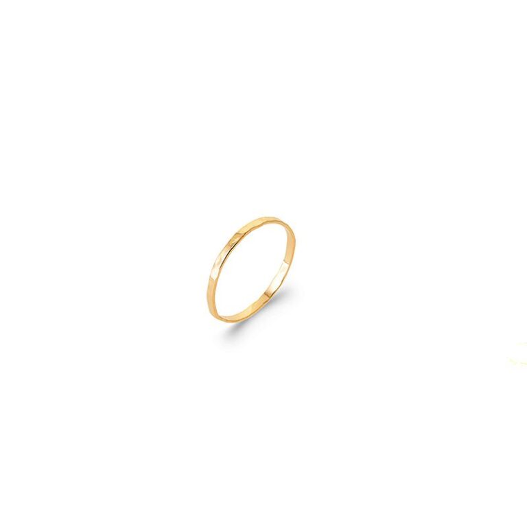 Bague Or anneau martelé