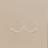 boucles d'oreilles créoles en argent 925 motif épi de laurier