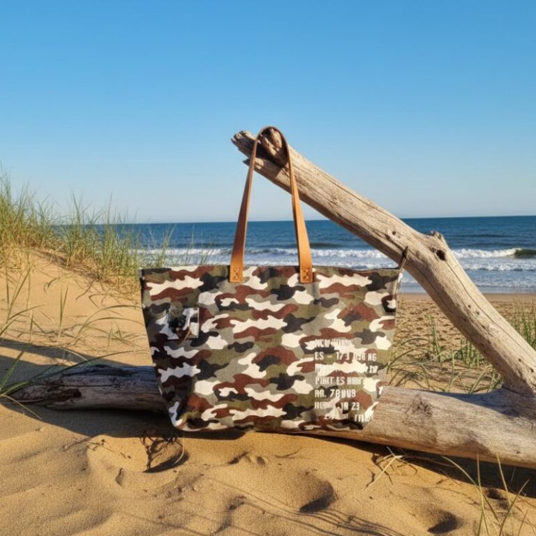 Cabas de plage oversize Camo
