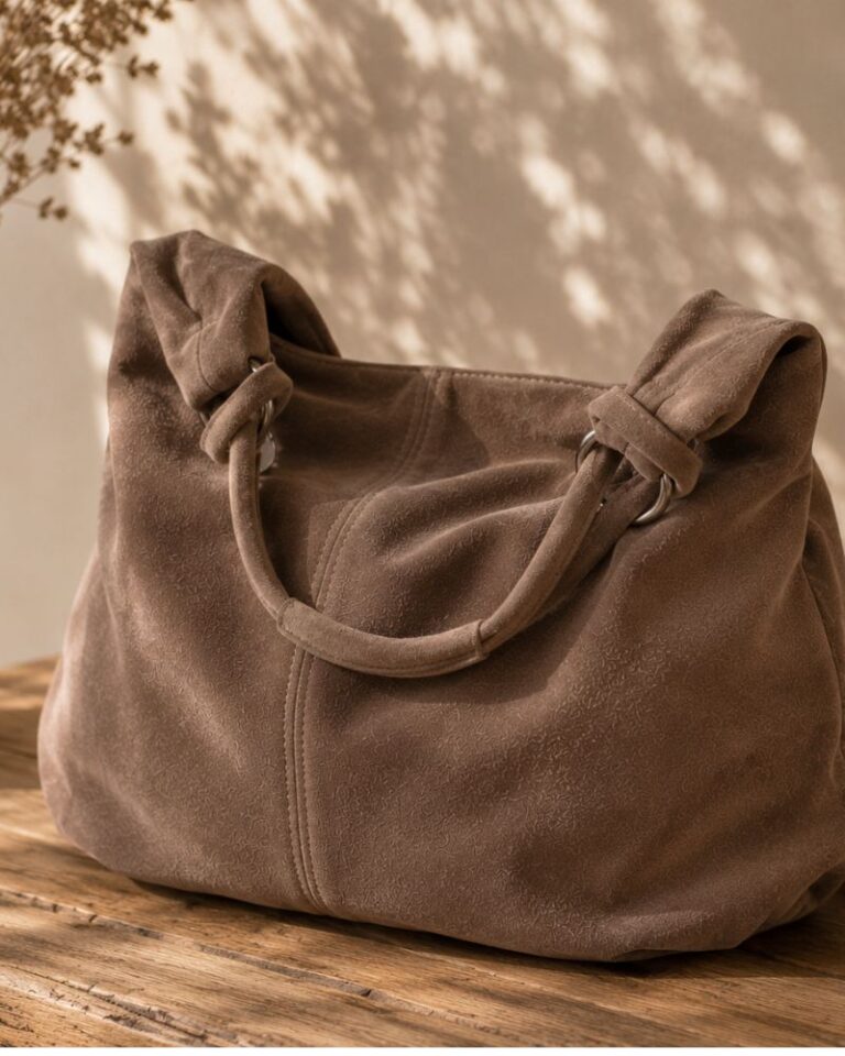 sac hobo sorina daim couleur taupe