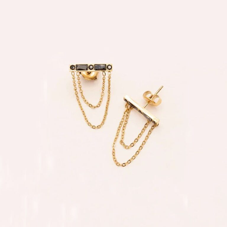 Boucles d'oreilles Honoré noir Boucles d'oreilles Honoré noir